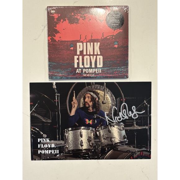 Nick Mason Limited Edition Signed Postcard Pink Floyd At Pompeii MCMLXXII 2 CD 2 - Picture 1 of 9